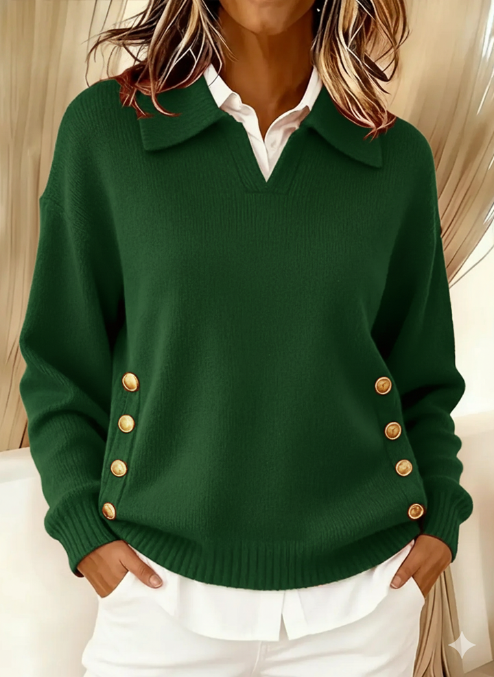 Lorayne - Button Detail Knit Sweater
