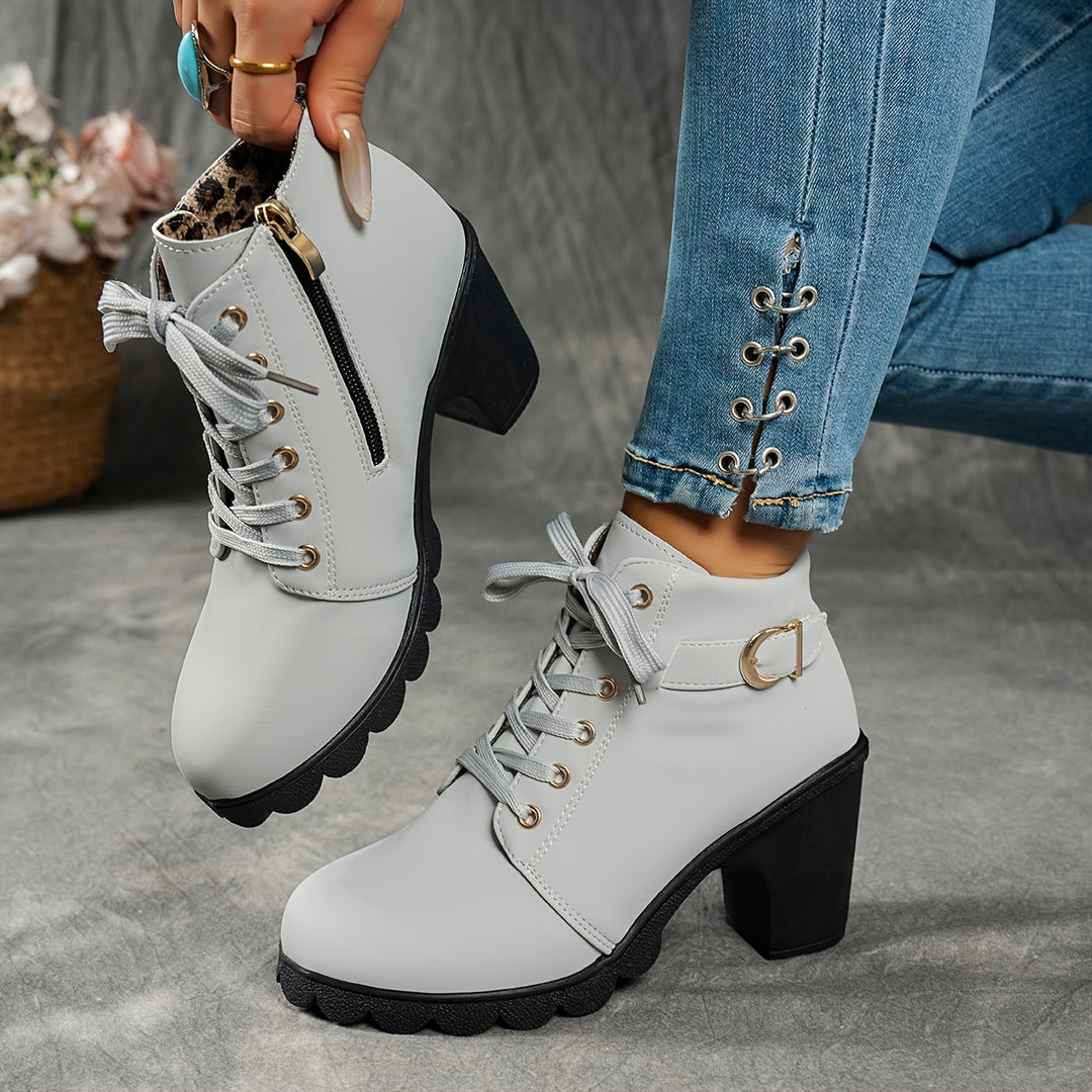 Ember | Lace Up Buckle Ankle Boot