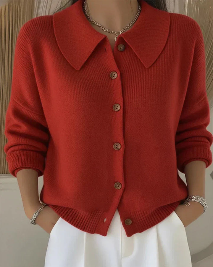 Rosa - Button Collar Cardigan