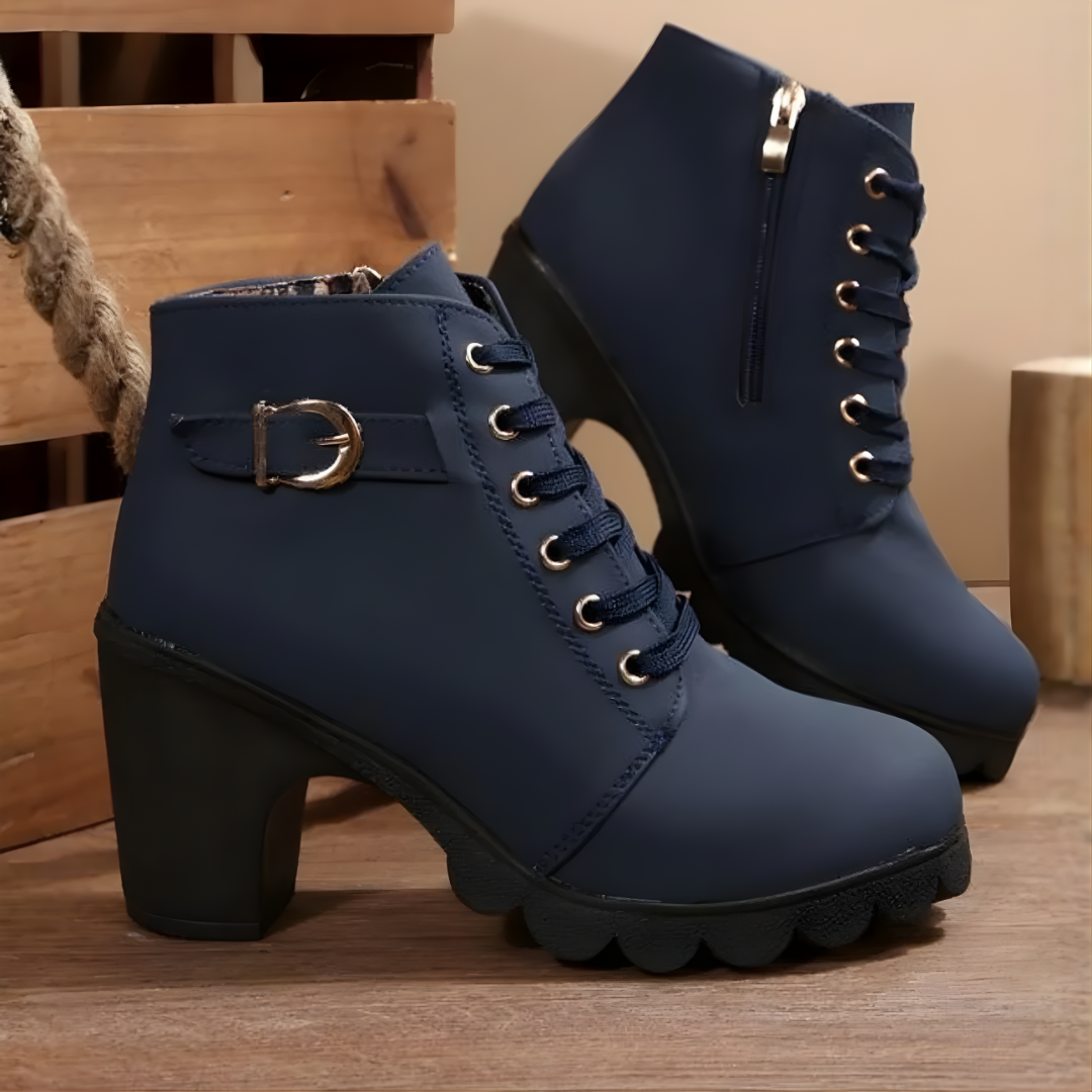 Ember | Lace Up Buckle Ankle Boot