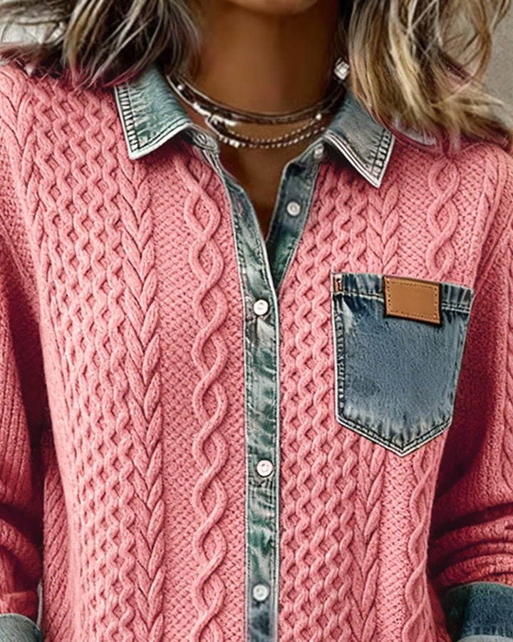 Juliane - Denim Patchwork Shirt
