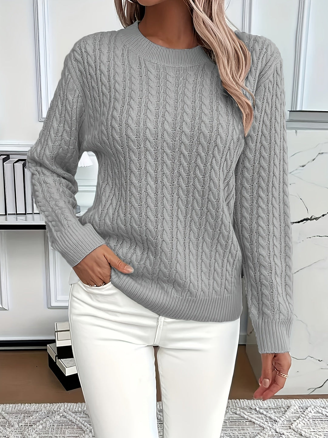 Evelyn | Cable Knit Sweater