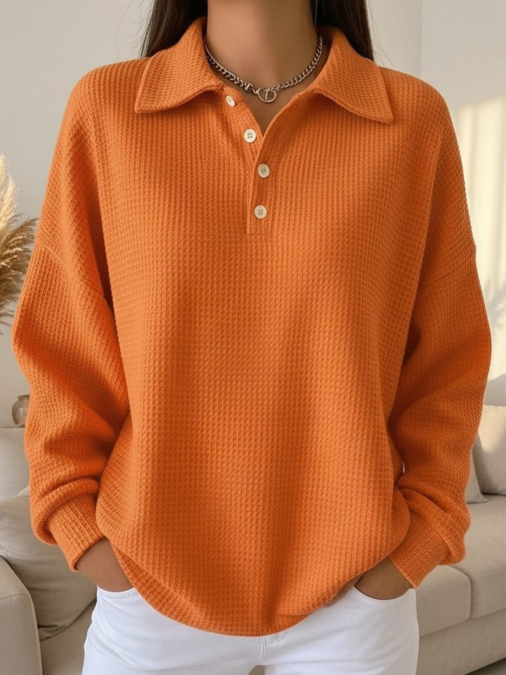 Sofia - Textured Polo Sweater