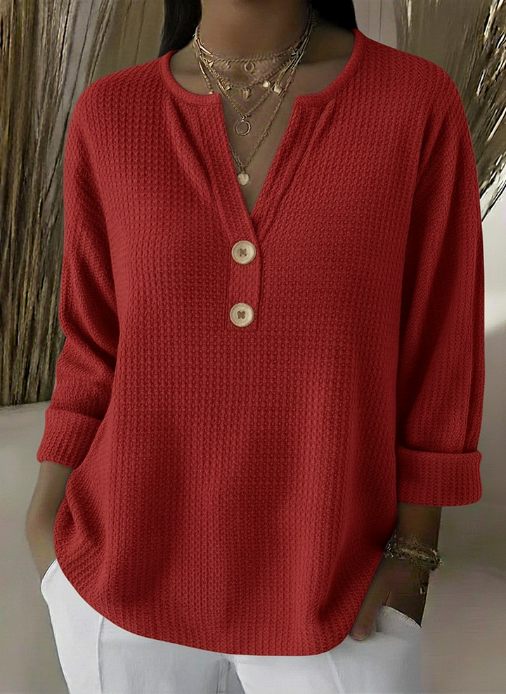 Mirabelle - Textured Button Sweater