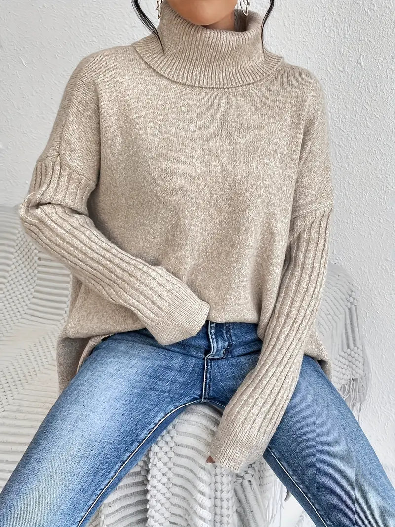 Elowen | Oversized Knit Turtleneck Sweater