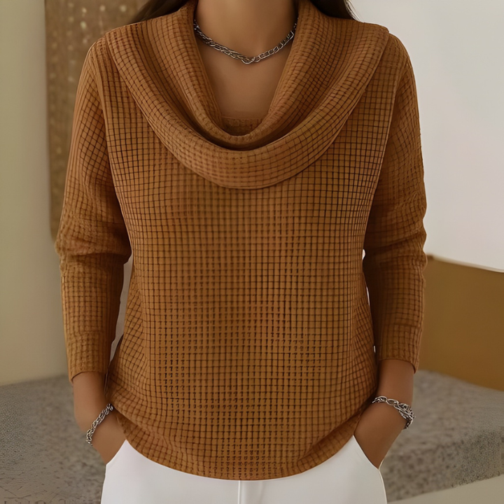 Dahlia | Textured Sweater with Collar