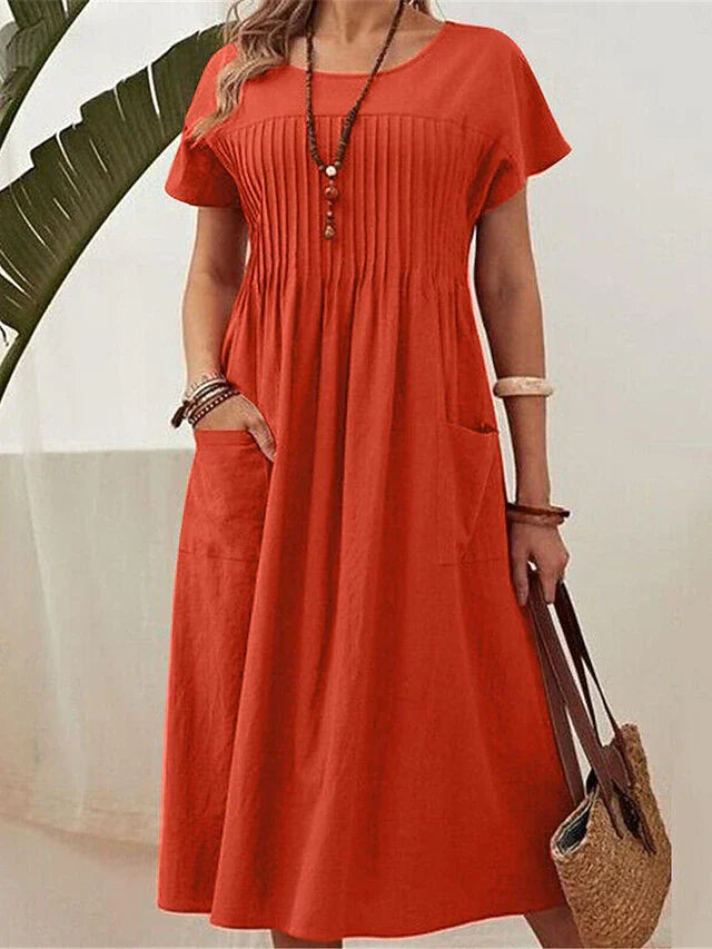 Dorien | Pleated Midi Dress