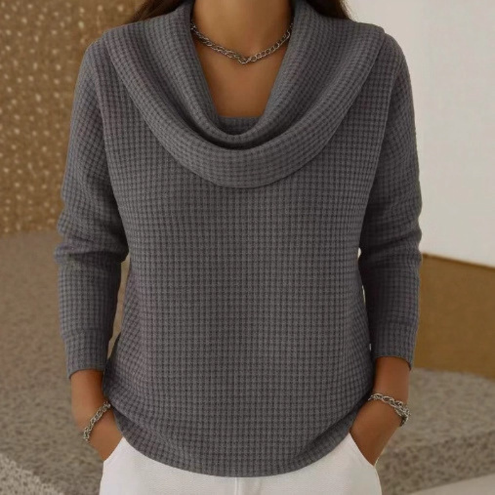 Dahlia - Textured Sweater with Collar