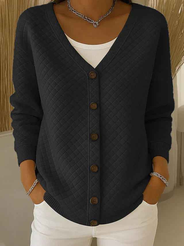 Janice - Textured Button Cardigan