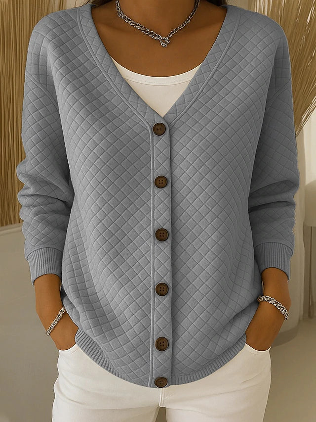 Janice - Textured Button Cardigan