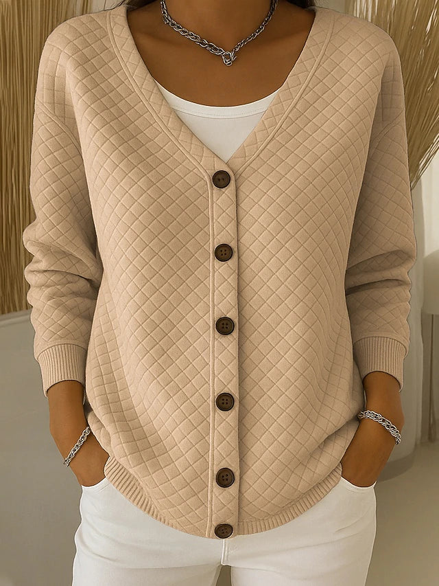 Janice - Textured Button Cardigan