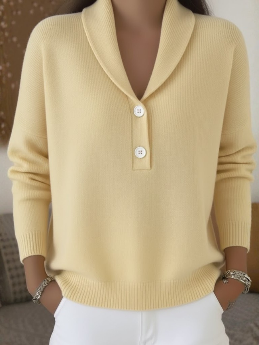 Lenorah - Collar Button Sweater