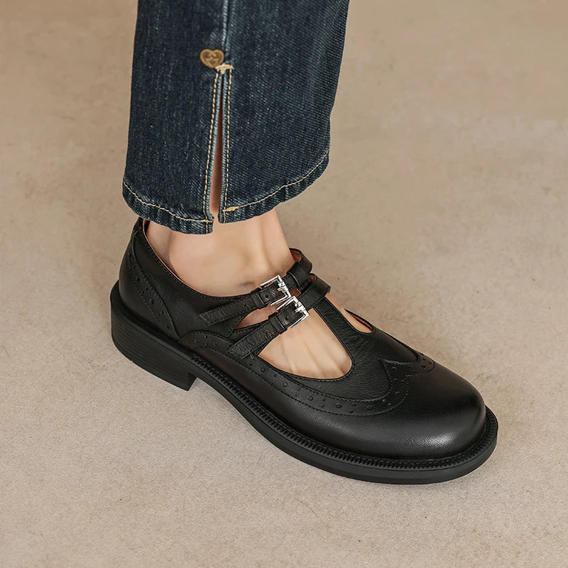 Elisa | Classic Leather Mary Janes