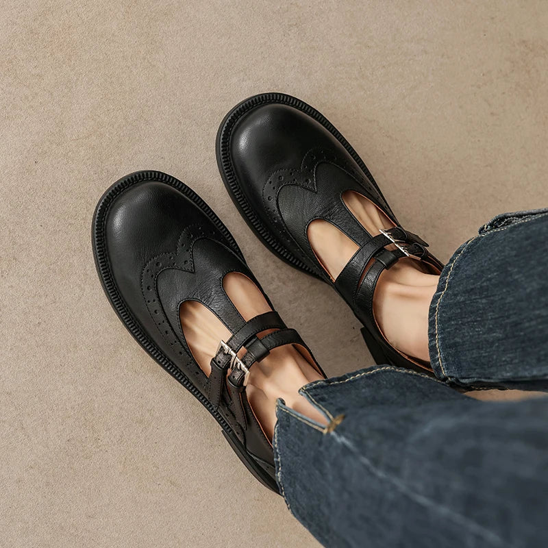 Elisa | Classic Leather Mary Janes