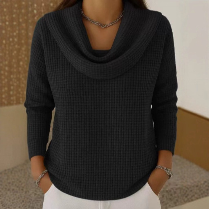 Dahlia - Textured Sweater with Collar
