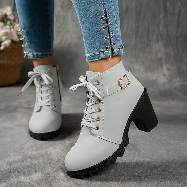 Ember | Lace Up Buckle Ankle Boot