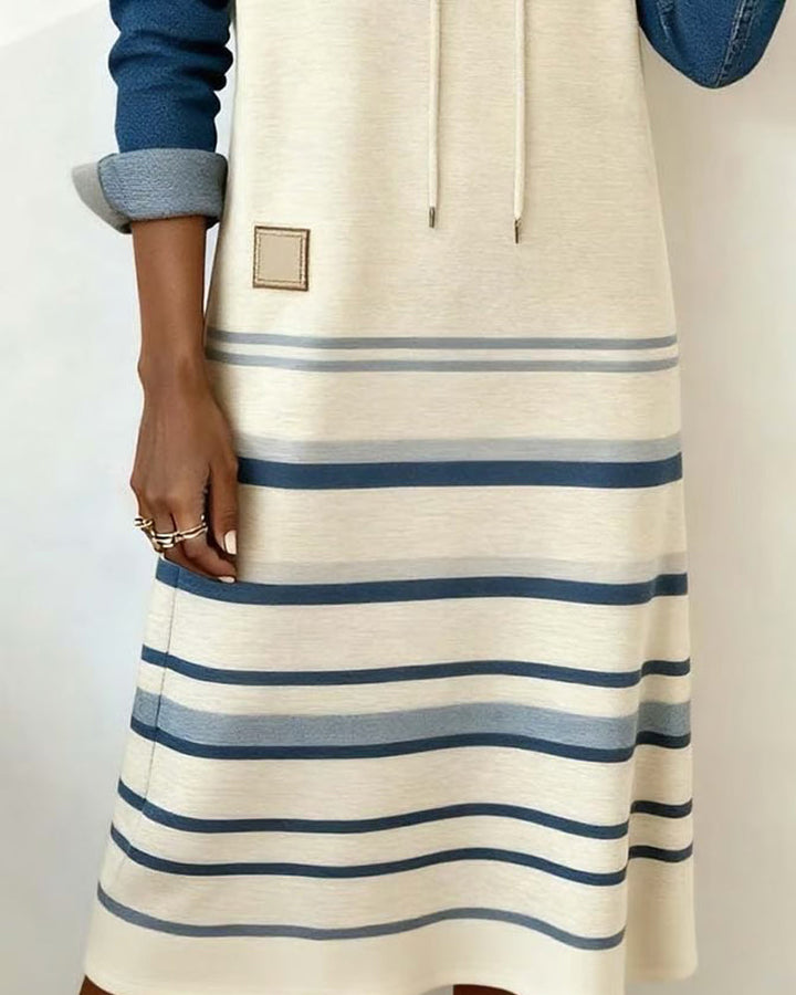Alma | Striped Hooded Dress